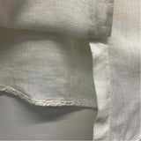 120% Lino Size S Women's White Solid Button Up Shirt