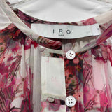 IRO Paris Size 32-XS Women's White-Multicolor Pattern Button Up Blouse