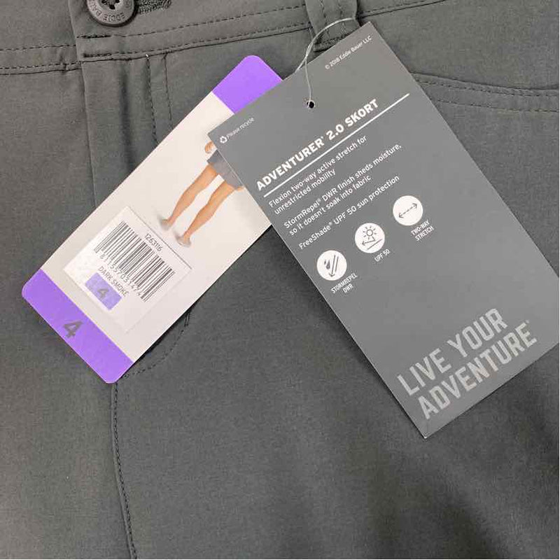 Eddie Bauer Size 4 Women's Dark Gray Solid Pencil Skort