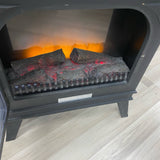Sunbeam Black Wood-Metal Fireplace