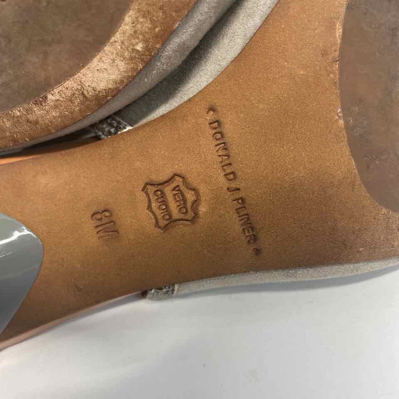 Donald J Pliner Size 8 Women's Taupe Tassels Slingback Heels