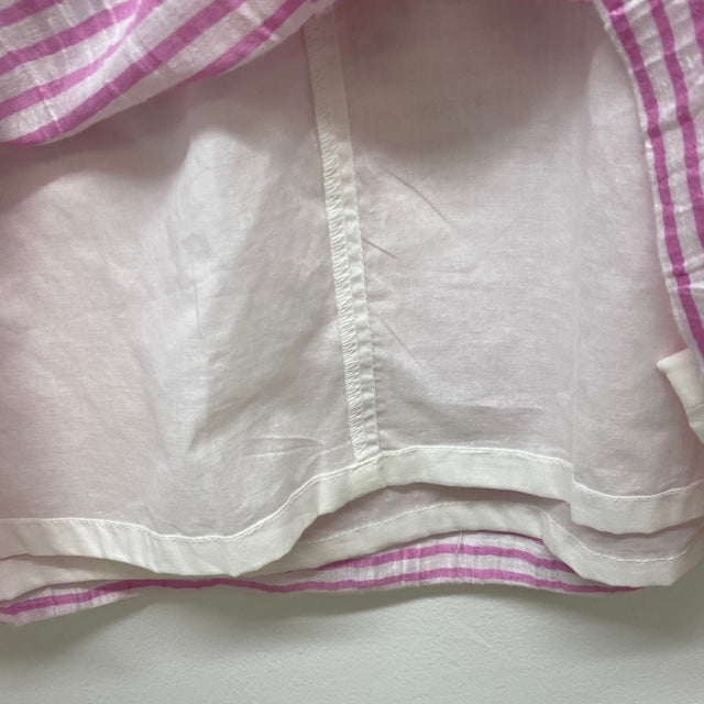 Nine West Size M-10 Women's Pink-White Stripe Sleeveless Dress