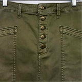 By Anthropologie Size 12 Women's Green Solid Cargo Skirt