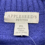 Appleseed's Women's Size L Blue Solid Button Up Jacket