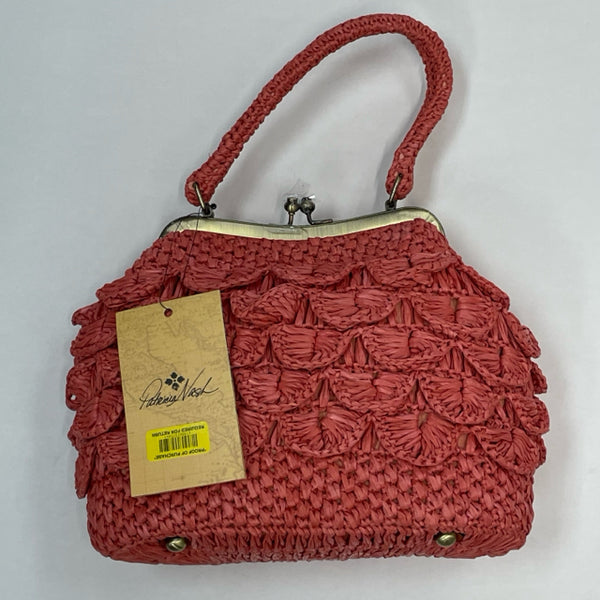 Patricia Nash Coral Raffia Solid Satchel Handbag