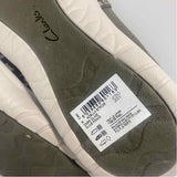 Clarks Size 8 Women's Olive Patchwork Slip On Shoes