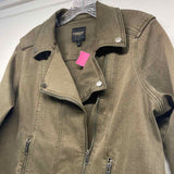Liverpool Women's Size L Green Solid Moto Jacket