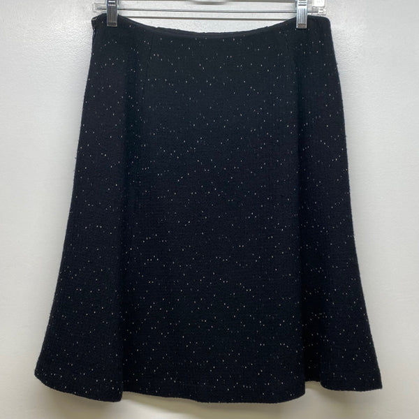 Ann Taylor Size 4 Women's Black-White Dots Design A Line- Knee Skirt