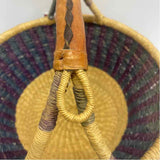 Natural Purple Wicker Basket