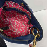 Jean Pierre Klifa Navy Fabric Solid Shoulder Handbag