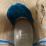 Justin Size 7 Women's Teal Embroidered Western Boots