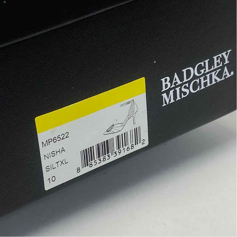 Badgley Mischka Size 10 Women's Silver Shimmer High Heel Shoes