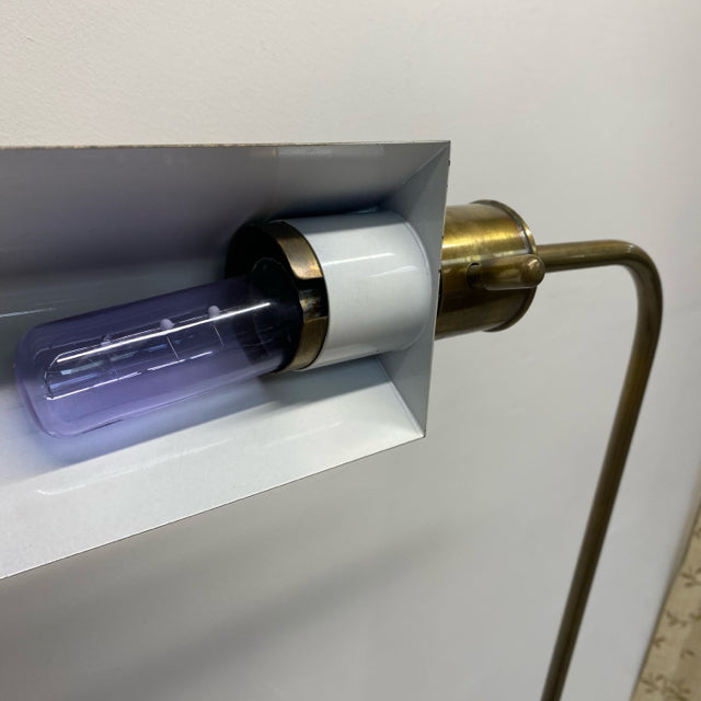 Adjustable Height Brass Floor Lamp
