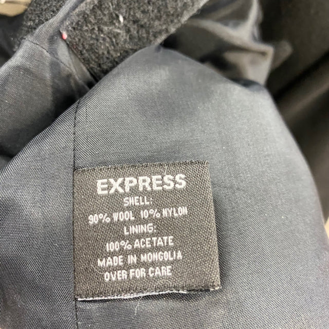 Express Women's Size S 5-6 Black Solid Single button Coat