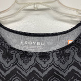 Soybu Size M Women's Black-Gray Pattern A Line Dress