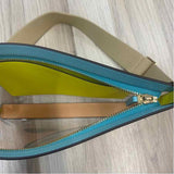 Tory Burch Clear-Multicolor Leather Colorblock Crossbody Handbag