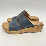 Kork-Ease Size 7 Women's Light Blue Solid Wedge Sandals