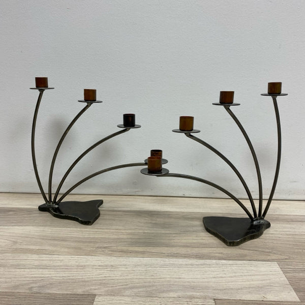 Metal Candelabra Handcrafted by Ivan McLean c2000