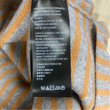 By Anthropologie Size S Women's Gray-Orange Stripe Pullover Sweater