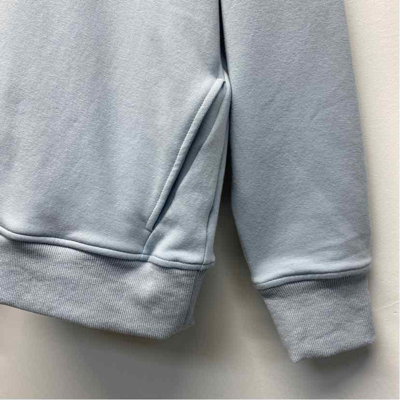 Allwear Size 4-XL Women's Light Blue Solid Zip Up/Hoodie Activewear Top