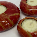 Made in Italy Votive Red Marble Candle Holder(s) - Set of 3