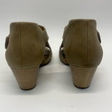 Natural Soul Size 8 Women's Taupe Solid Open Toe Shoes