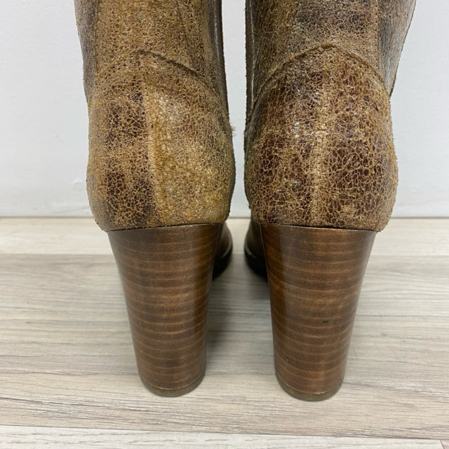 Diba True Size 9 Women's Tan Distressed Knee High Boots