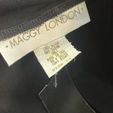 Maggy London Size 12-M Women's Black Solid Maxi Dress