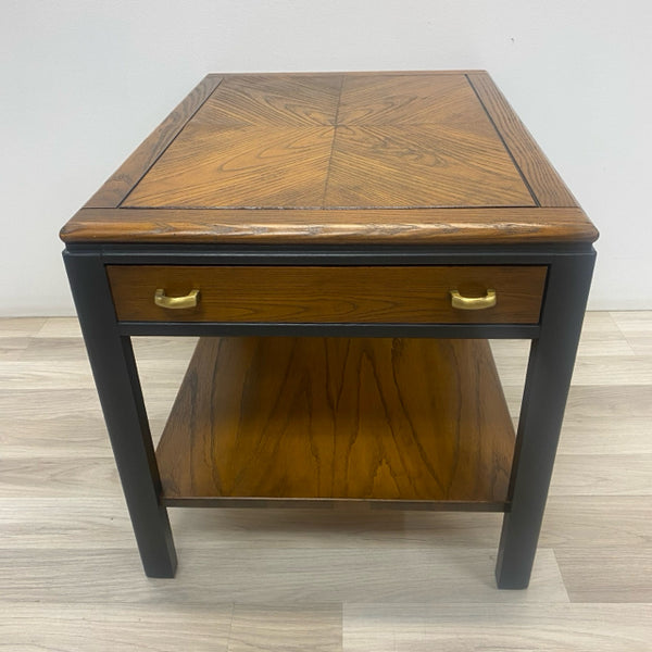 Hand painted Brown-Black Side Table