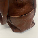 Frye Brown Leather Solid Shoulder Handbag