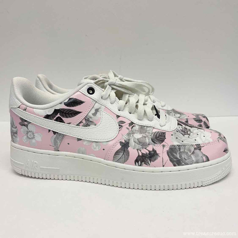 Nike Air Air Force Size 12 Women's Pink-Multi Floral Lace Up Sneakers