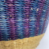 Natural Purple Wicker Basket