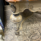 Brown-Tan Wood Carved Coffee Table