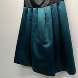 Max & Cleo Size 10-M Women's Teal-Black Color Block Fit And Flare Dress