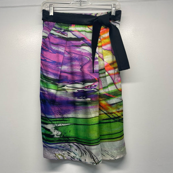 Beatriz Camacho Size 4 Women's Multicolor Patchwork Pencil Skirt