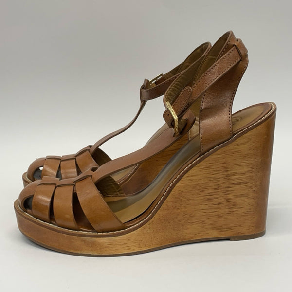 Tory Burch Size 10.5 Women's Brown Solid Platform Sandals