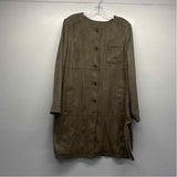 J.Jill Women's Size M Brown Solid Overcoat Coat