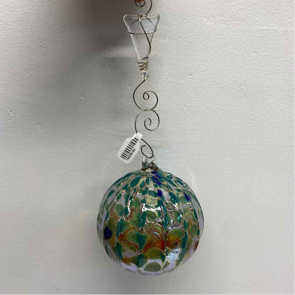 Artful Home Hanging Teal-Mullticolor Glass Ball Ornament - Silver Linings #10