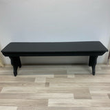 Hand Painted Antique Black Wood BencP