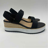 Madden NYC Size 8 Women's Black-Tan Color Block Platform Sandals