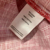 Grey State Size M Women's Red-White Stripe Button Up Shirt