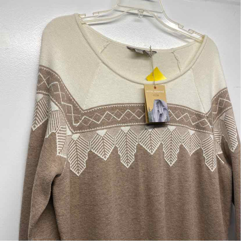 Royal Robbins Size Xl Women's Tan-White Pattern Sweater Dress