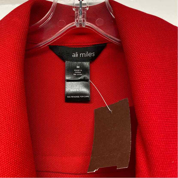 Ali Miles Women's Size M Red Solid Single Button Jacket