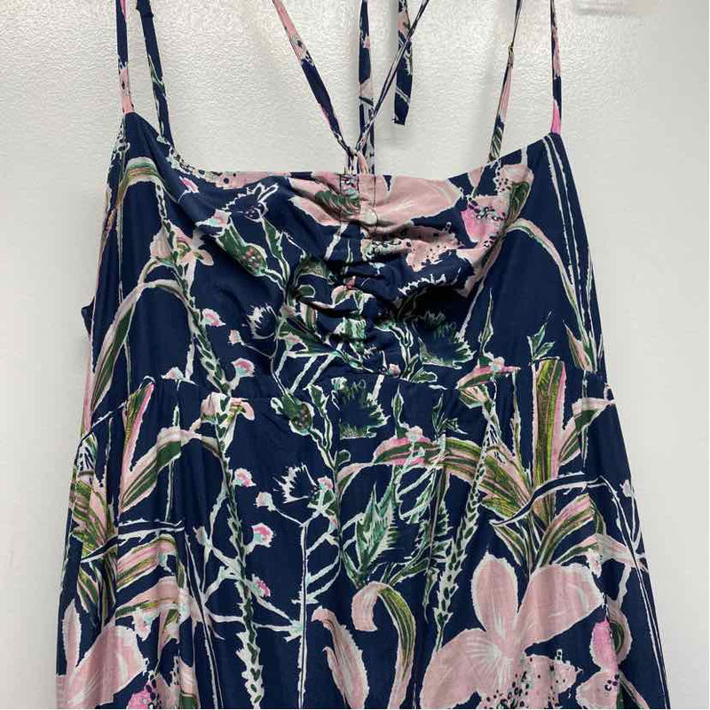 Vineyard Vines Size Xl Women's Blue-Pink Pattern Maxi Dress