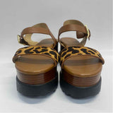 Michael Michael Kors Size 7.5 Women's Brown Animal Print Platform Sandals