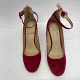 Chinese Laundry Size 38-8 Women's Red Solid Heel Shoes
