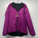 Pearl Izumi Reversible Women's Size XXL Fuschia-Black Solid Zip Mock Neck Coat