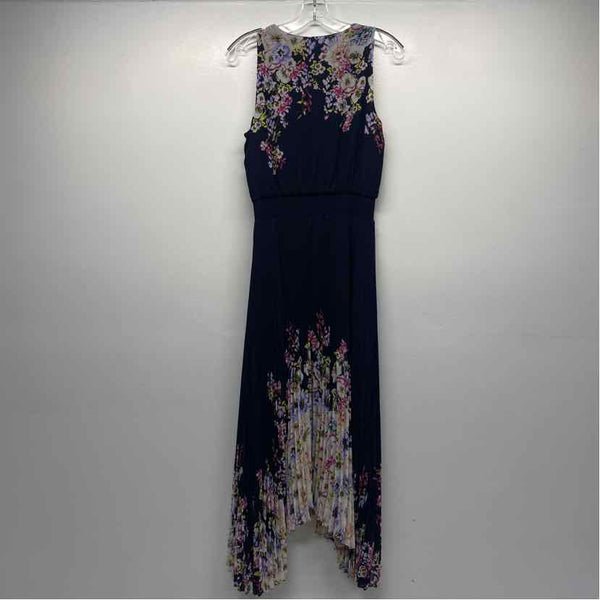 White House Black Market Size 6-S Women's Navy-Multicolor Floral Dress