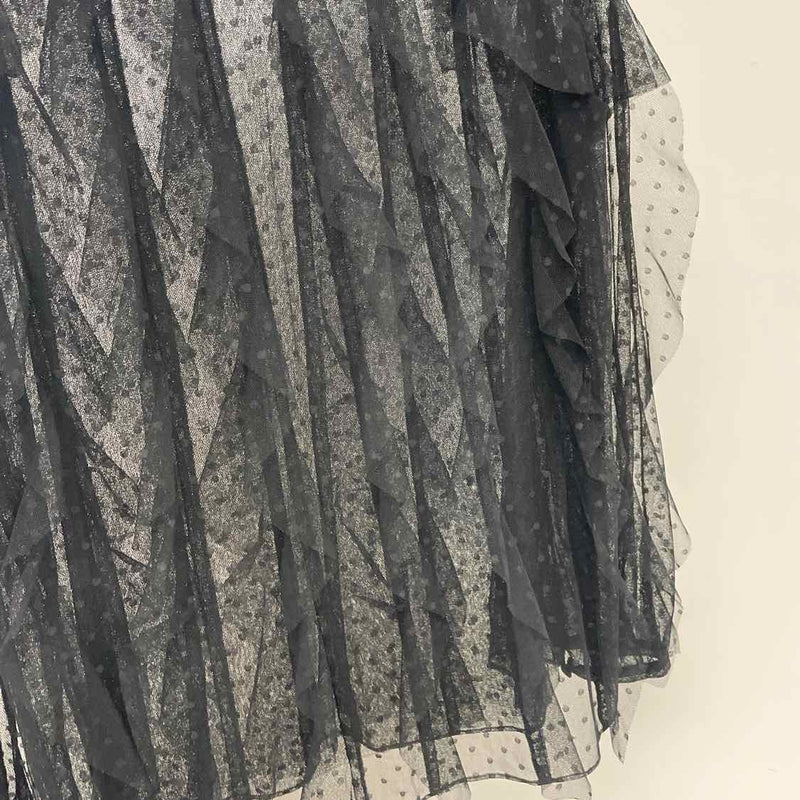 BCBGMaxazria Size L Women's Black Pattern Blouse