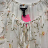 White House Black Market Size 0-XS Women's White-Multicolor Floral Blouse